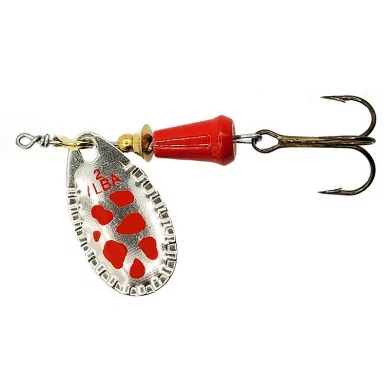 Cucchiaini spinning ILBA Spark Classic argento rosso