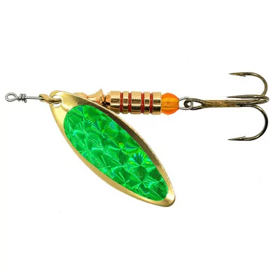 Artificiale da pesca rotante ILBA Lungo oro Alpha Green