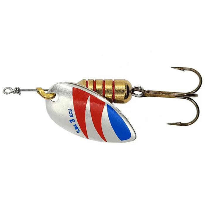 Spinner da pesca ILBA ECU argento decorato