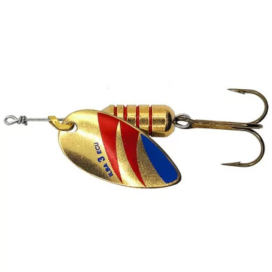 Spinner da pesca ILBA ECU oro decorato