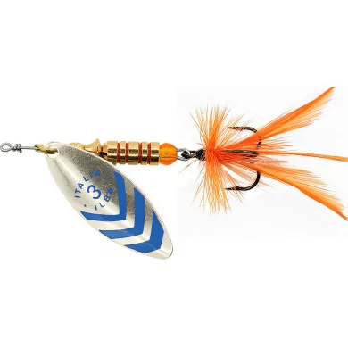 Cucchiaino da pesca ILBA Lungo Mosca argento blu