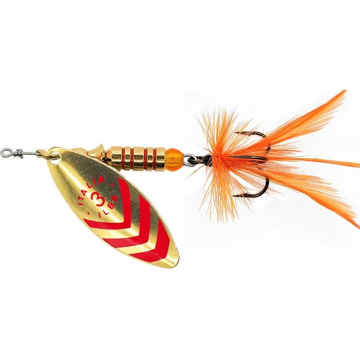 Fishing spinner ILBA Lungo Fly gold red