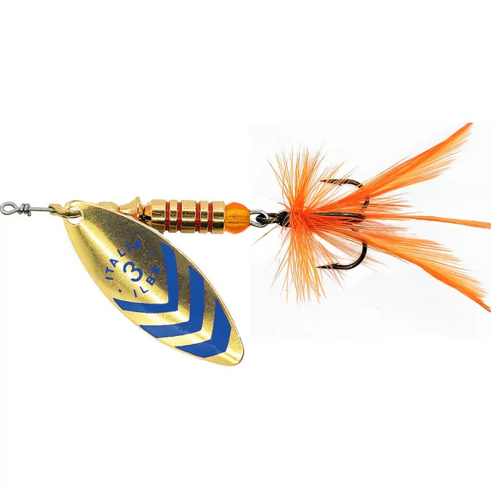 Fishing spinner ILBA Lungo Fly gold blue