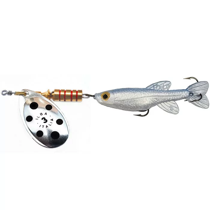 Cuiller Tondo décoré avec Poisson ILBA. Leurre pour la pêche