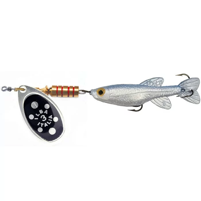 Cuiller Tondo décoré avec Poisson ILBA. Leurre pour la pêche