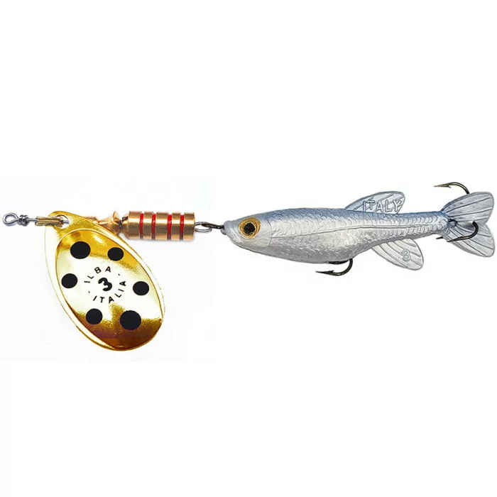 Cuiller Tondo décoré avec Poisson ILBA. Leurre pour la pêche