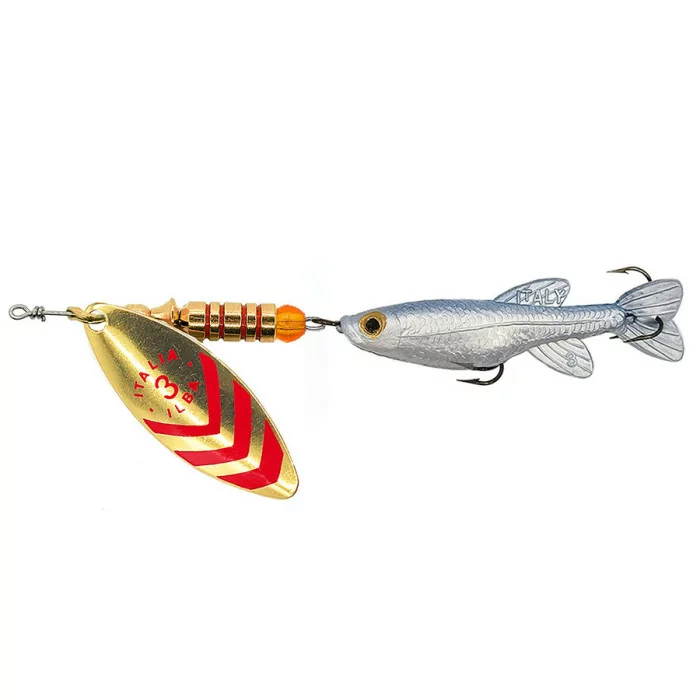 Poisson ILBA avec cuillère de pêche Lungo Or Rouge