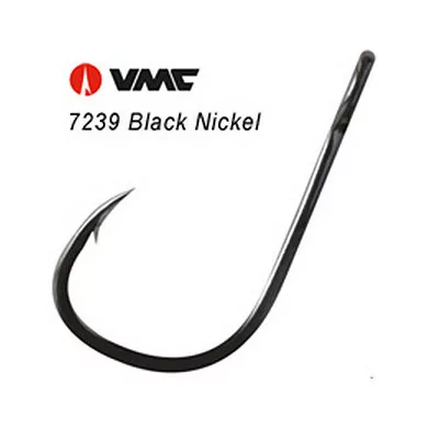 SINGLE HOOKS VMC 7239 BLACK NICKEL