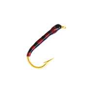 Fly Buzzer Slim Body Nymph RED BLACK Hook 12