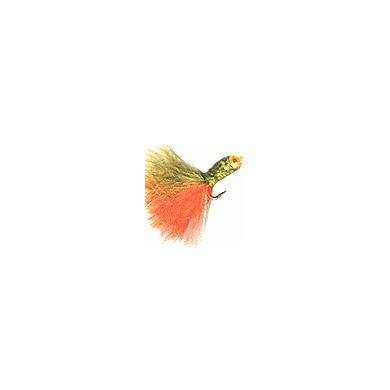 Fly Jig OLIVE ORANGE STREAMER Hook 8