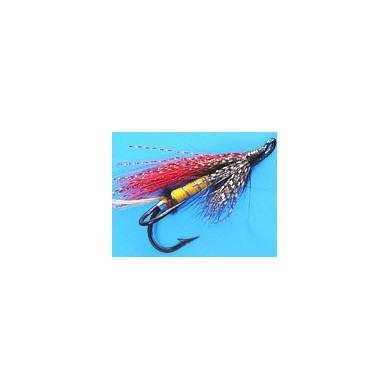 Mosca Salmon Flies Double Hook BLACK GHOST Amo 2