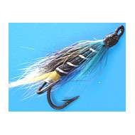 Mosca Salmon Flies Double Hook BLUE CHARM