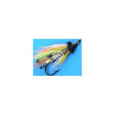 Mosca Salmon Flies Double Hook LEMON GREY