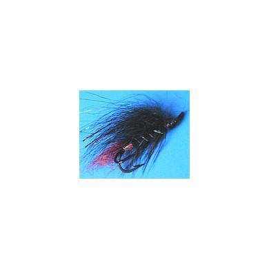 Mosca Salmon Flies Fox Tail Double Hook BLACK