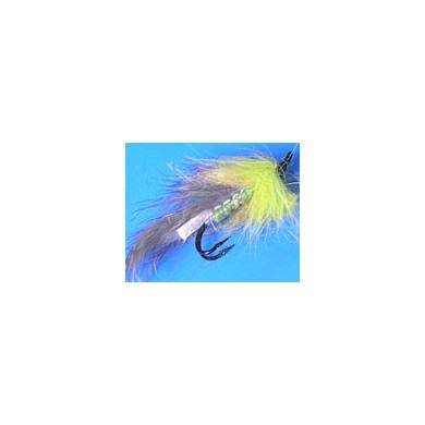 Fly Salmon Flies Fox Tail Double Hook LEMON NATURAL (4-6)
