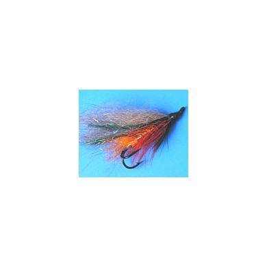 Mosca Salmon Flies Fox Tail Double Hook NATURAL ORANGE