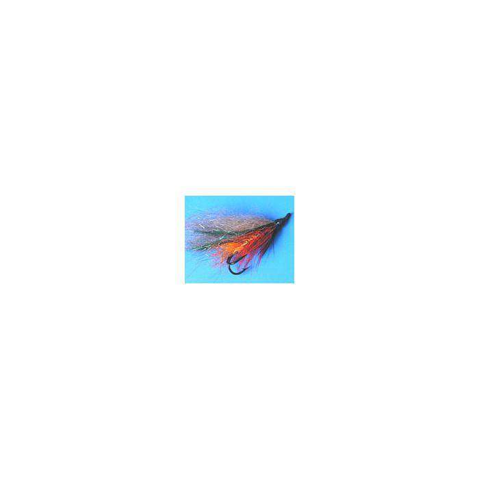 Fly Salmon Flies Fox Tail Double Hook NATURAL ORANGE (4-6)