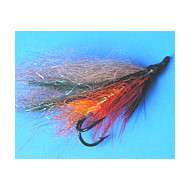 Fly Salmon Flies Fox Tail Double Hook NATURAL ORANGE (4-6)