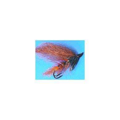 Fly Salmon Flies Fox Tail Double Hook RUST (4-6)