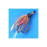 Fly Wet Double Hook RED SPINNER Hook 12