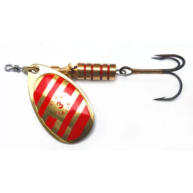 Cucchiaino rotante da trota Tondo Zebra ILBA Oro Rosso