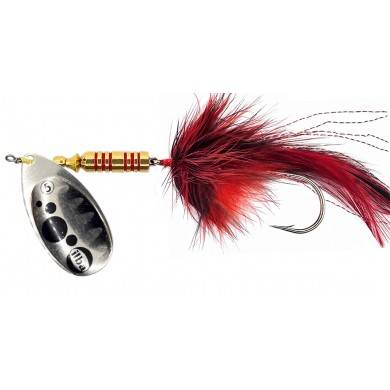 Cucchiaino rotante ILBA Big Fly Metal argento-nero